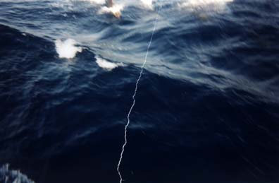Mer et écume. Image déchirée, reconstituée.