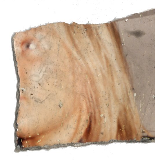 Visage de femme blonde. Fragment.